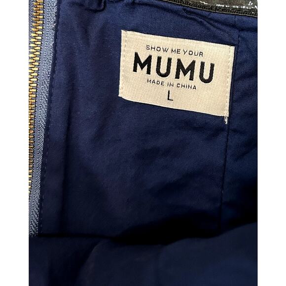 Show Me Your Mumu Baton Rouge Top in Blue Indigo L - Picture 8 of 10